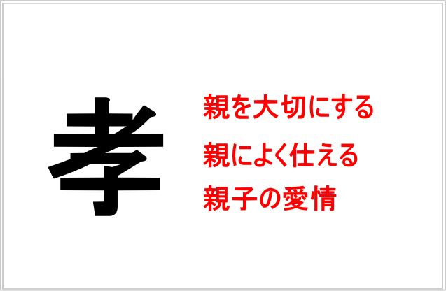 「孝」(コウ/こうこう)が持つ意味