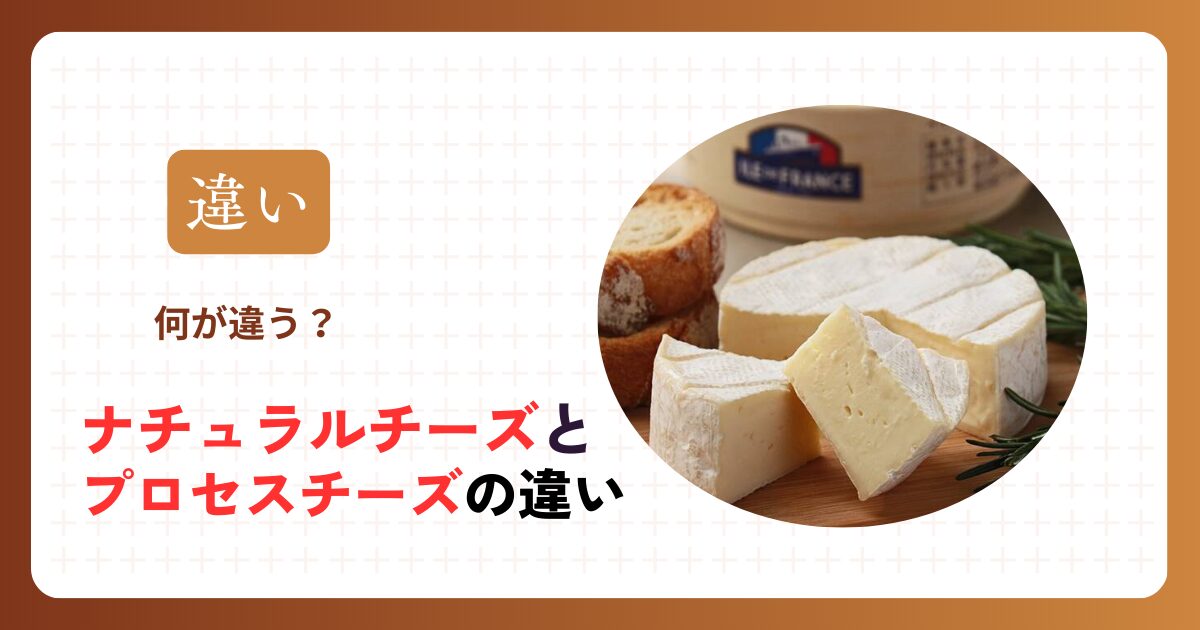 ナチュラルチーズとプロセスチーズの違い