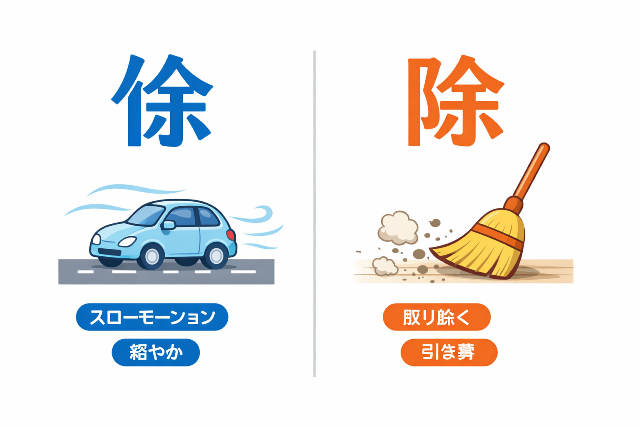 「徐」と「除」の漢字、それぞれの漢字が持つ本来のニュアンスの違い