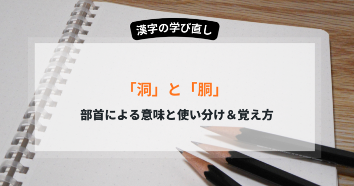 洞と胴の違いとは？部首と意味から使い分け・覚え方をわかりやすく解説
